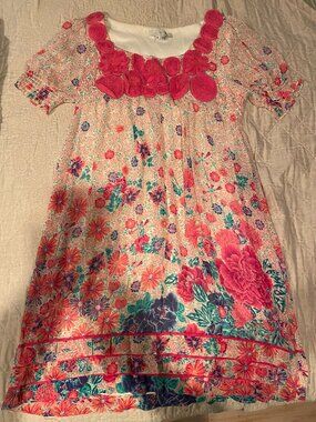 ICE-Size-8-Women's Floral Dress-Shear with liner-Good condition!